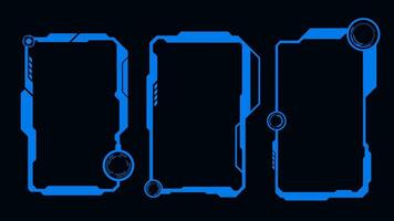 Futuristic frame element. HUD focus sci-fi circular design. vector