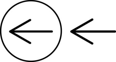 The arrow icon points to the left, the black arrow to the left on a transparent background. The arrow icon is on the left. illustration. Icons for social networks. vector