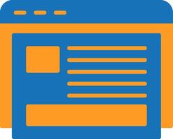 Blogging Flat Two Color Icon vector