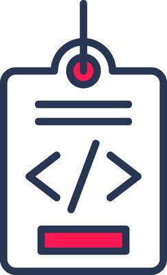 Meta Tags Line Half Filled Icon
