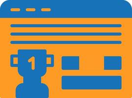 Online Contest Flat Two Color Icon vector
