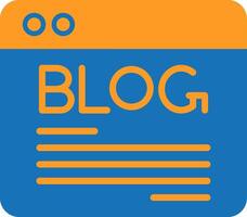 Blog Flat Two Color Icon vector