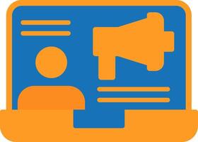Online Influencer Flat Two Color Icon vector