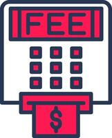 Atm Fees Line Half Filled Icon vector
