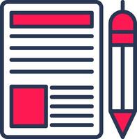 Blogger Line Half Filled Icon vector