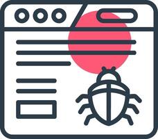 Crawler Line with small circle background Icon vector