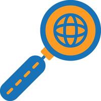 Internet Research Flat Two Color Icon vector