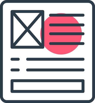 Latent Semantic Index Line with small circle background Icon vector