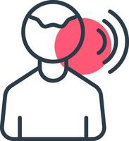 Influencer Line with small circle background Icon vector