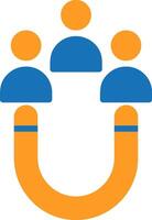 Customer Acquisition Flat Two Color Icon vector