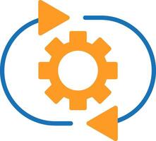 Optimization Flat Two Color Icon vector