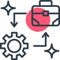 Business Development Line with small circle background Icon vector