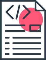 Header Code Line with small circle background Icon vector