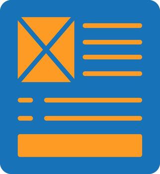 Latent Semantic Index Flat Two Color Icon vector