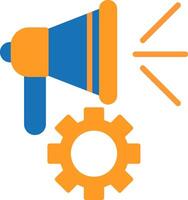Campaign Optimization Flat Two Color Icon vector