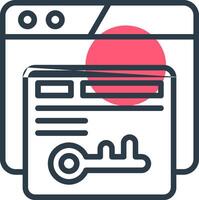 Keyword Stuffing Line with small circle background Icon vector