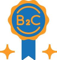 B2C Flat Two Color Icon vector