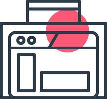 Google Search Console Line with small circle background Icon vector