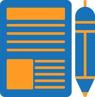 Blogger Flat Two Color Icon vector