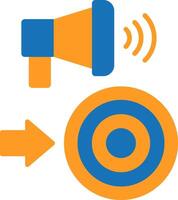 Call To Action Flat Two Color Icon vector