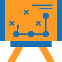 Long Range Planning Flat Two Color Icon vector