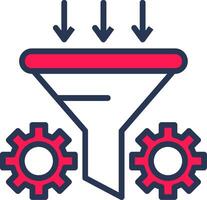Conversion Rate Optimizer Line Half Filled Icon vector