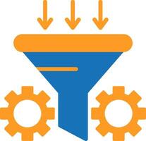 Conversion Rate Optimizer Flat Two Color Icon vector