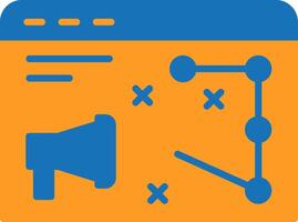 Digital Strategy Flat Two Color Icon vector