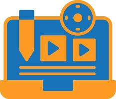 Create Content Flat Two Color Icon vector