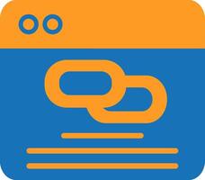 Hyperlink Flat Two Color Icon vector