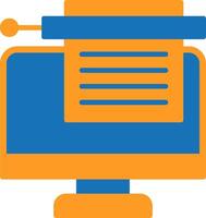 Bots Copywriting Flat Two Color Icon vector