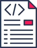 Header Code Line Half Filled Icon vector