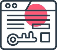 Keyword Density Line with small circle background Icon vector