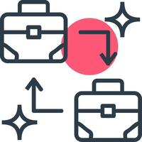 B2B Line with small circle background Icon vector