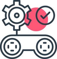 Gamification Line with small circle background Icon vector