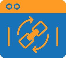 Backlink Flat Two Color Icon vector