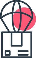 Dropshipper Line with small circle background Icon vector
