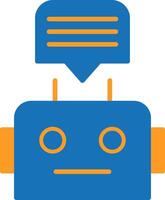 Chatbot Flat Two Color Icon vector