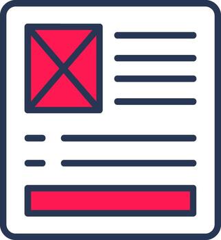 Latent Semantic Index Line Half Filled Icon vector