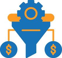 Conversion Rate Flat Two Color Icon vector