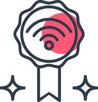 Good Internet Line with small circle background Icon vector