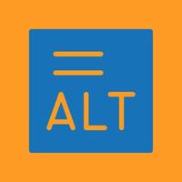 Alt Text Flat Two Color Icon vector
