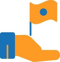 Independent Flat Two Color Icon vector