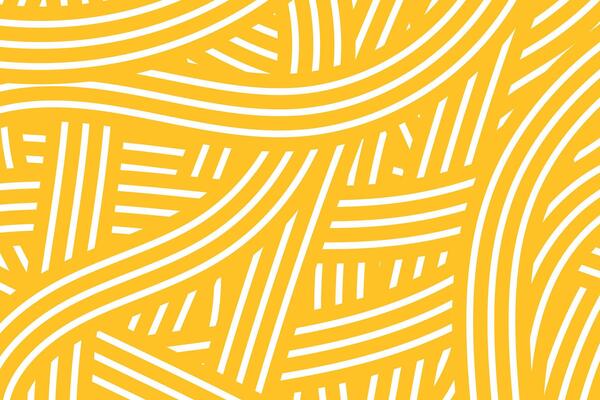 Spaghetti graphic pattern. Abstract background of long noodles. Yellow pasta texture. Backdrop for asian menu