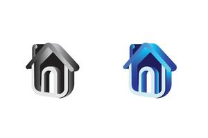 3d home logo, 3d house vector