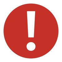 Caution sign. Exclamation mark in a red circle. Warning sign of danger vector