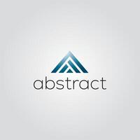 a white background with a blue triangle that says abstract . vector
