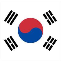 south Korea element flag national material design vector