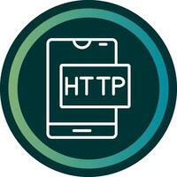 Http Line double Gredient Circle vector