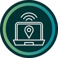 Digital Nomad Hub Line double Gredient Circle vector
